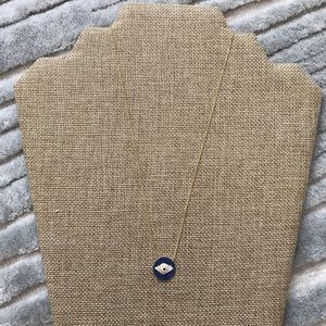 CZ Gold Plated Sterling Silver Evil Eye Necklace